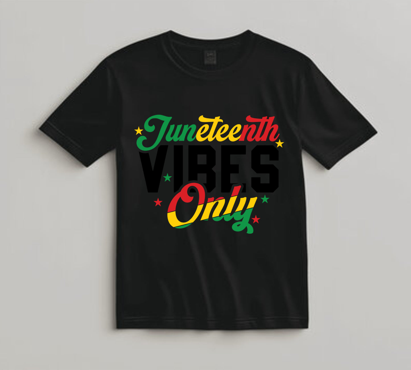 Juneteenth DTF Transfer Iron On Heat Transfer - Ready to Press, Juneteenth Vibes Only DTF Transfer 8277