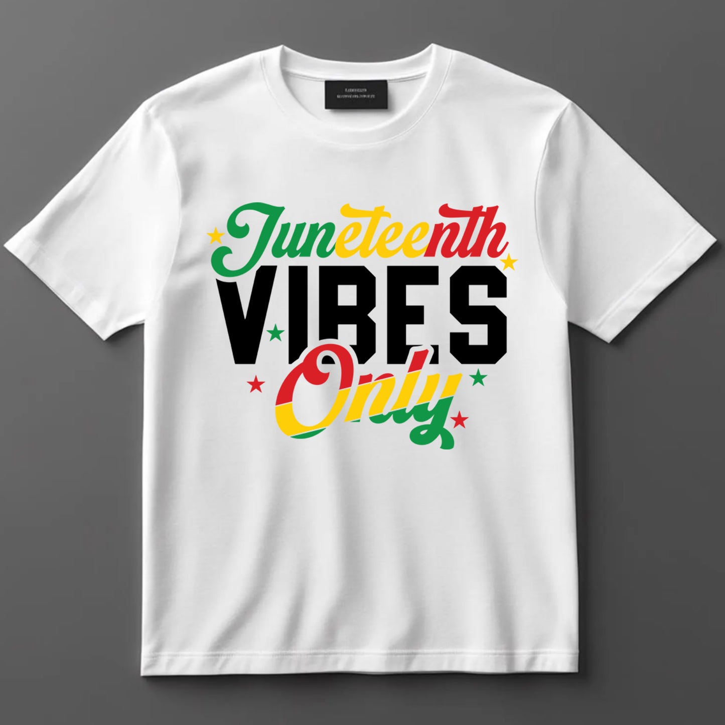 Juneteenth DTF Transfer Iron On Heat Transfer - Ready to Press, Juneteenth Vibes Only DTF Transfer 8277