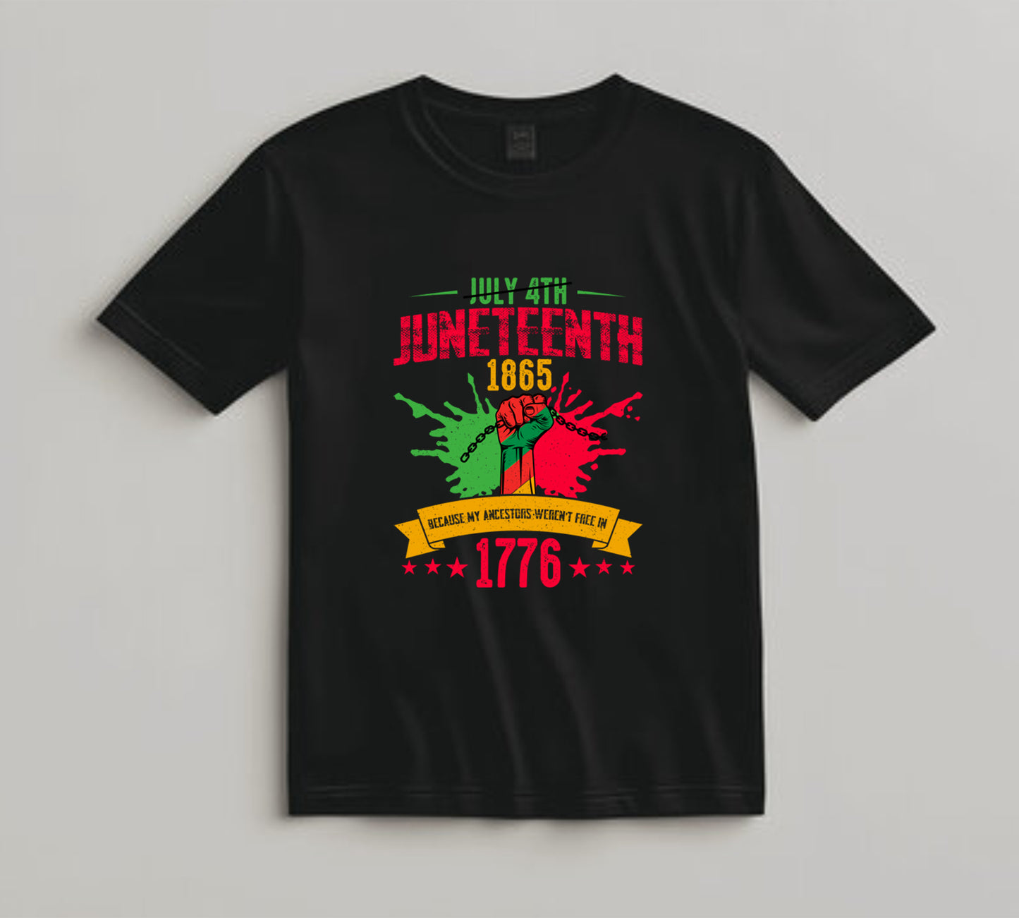 Juneteenth DTF Transfer Iron On Heat Transfer - Ready to Press, Juneteenth 1865 Not 1776 DTF Transfer 8286