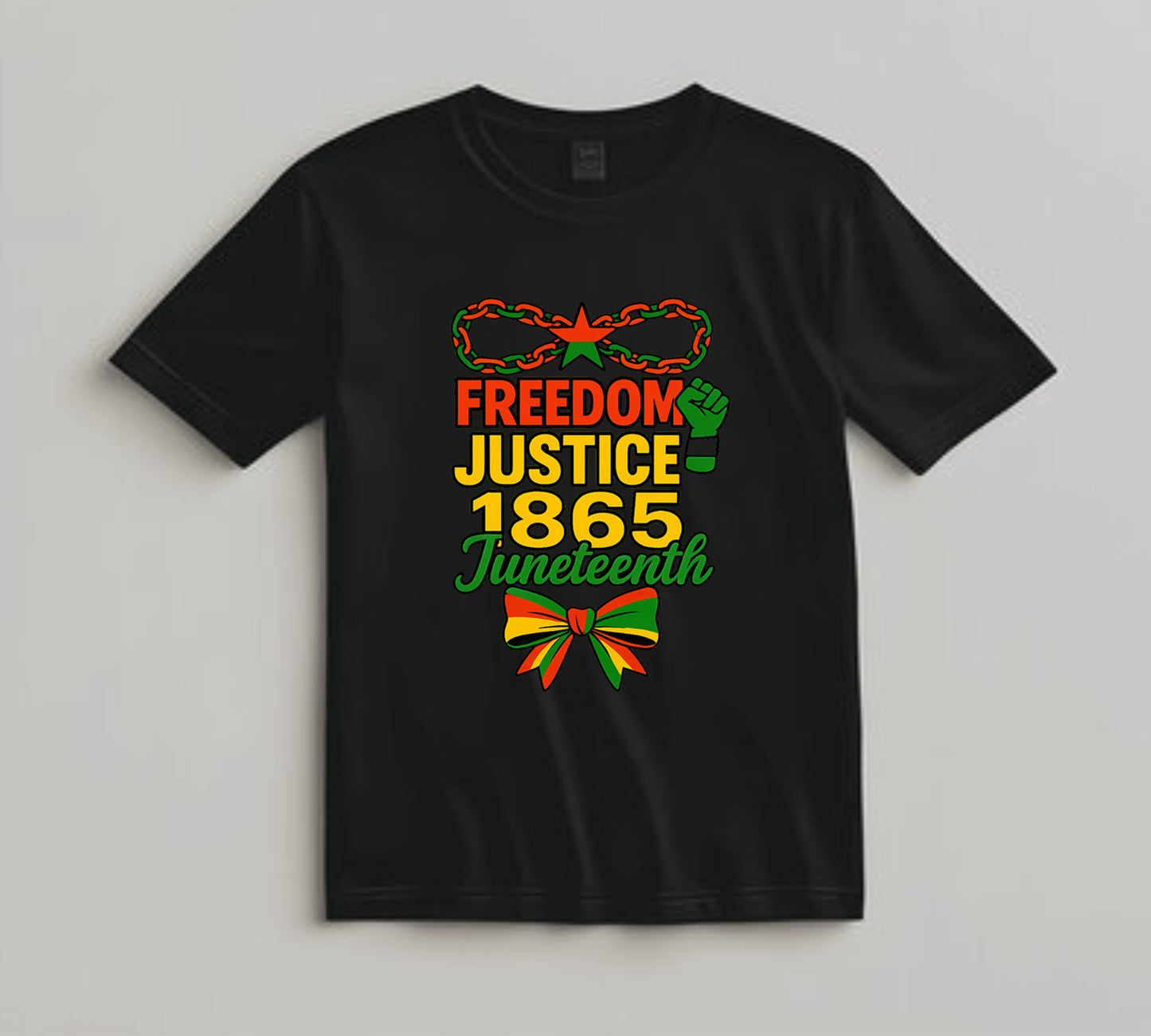 Juneteenth DTF Transfer Iron On Heat Transfer - Ready to Press, Freedom Justice 1865 DTF Transfer 8293