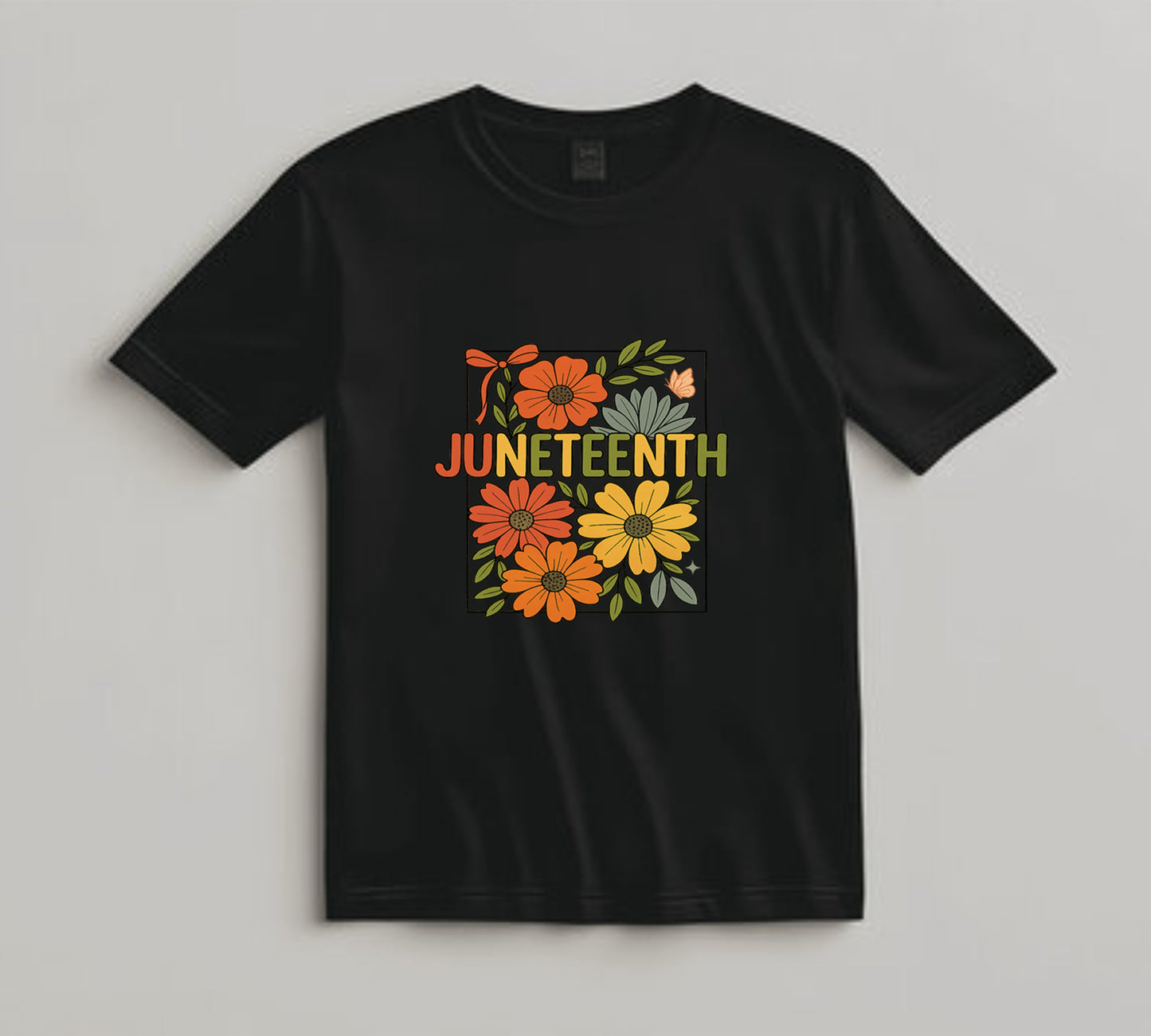 Juneteenth DTF Transfer Iron On Heat Transfer - Ready to Press, Floral Juneteenth DTF Transfer 8299