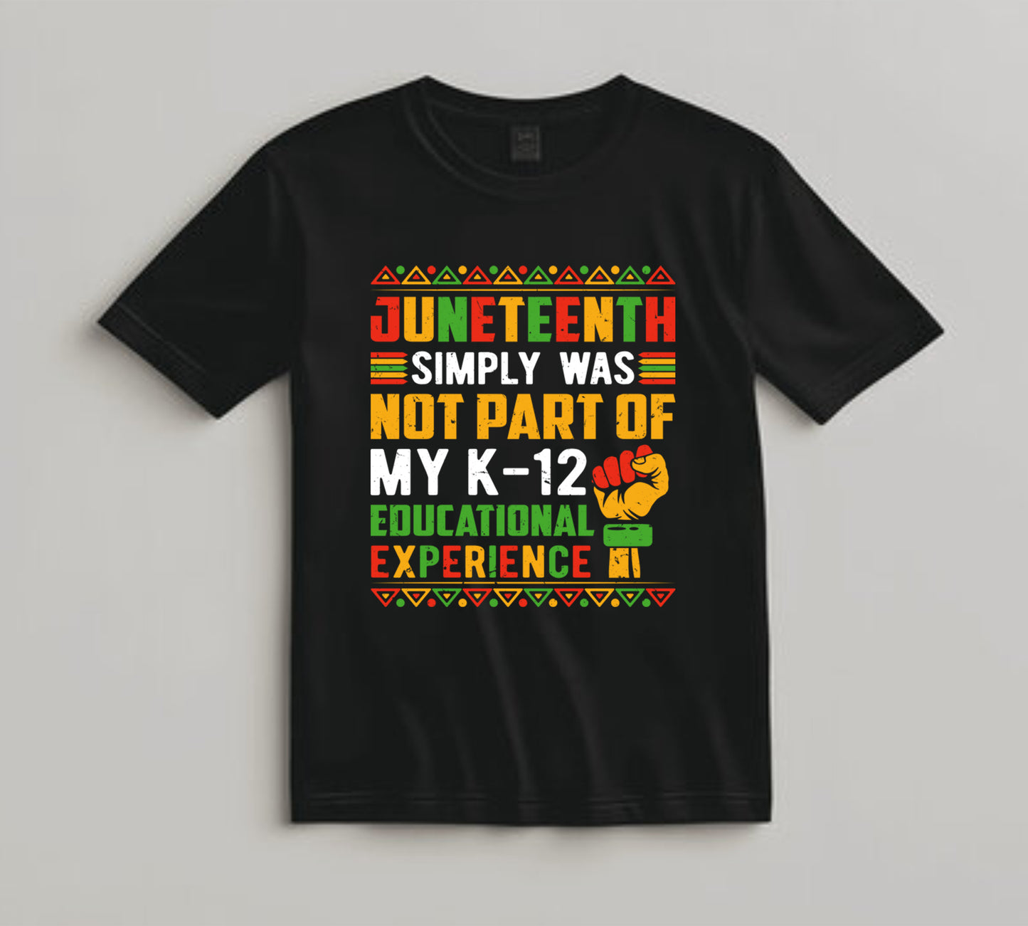Juneteenth DTF Transfer Iron On Heat Transfer - Ready to Press, Juneteenth Not in K-12 Education DTF Transfer 8302