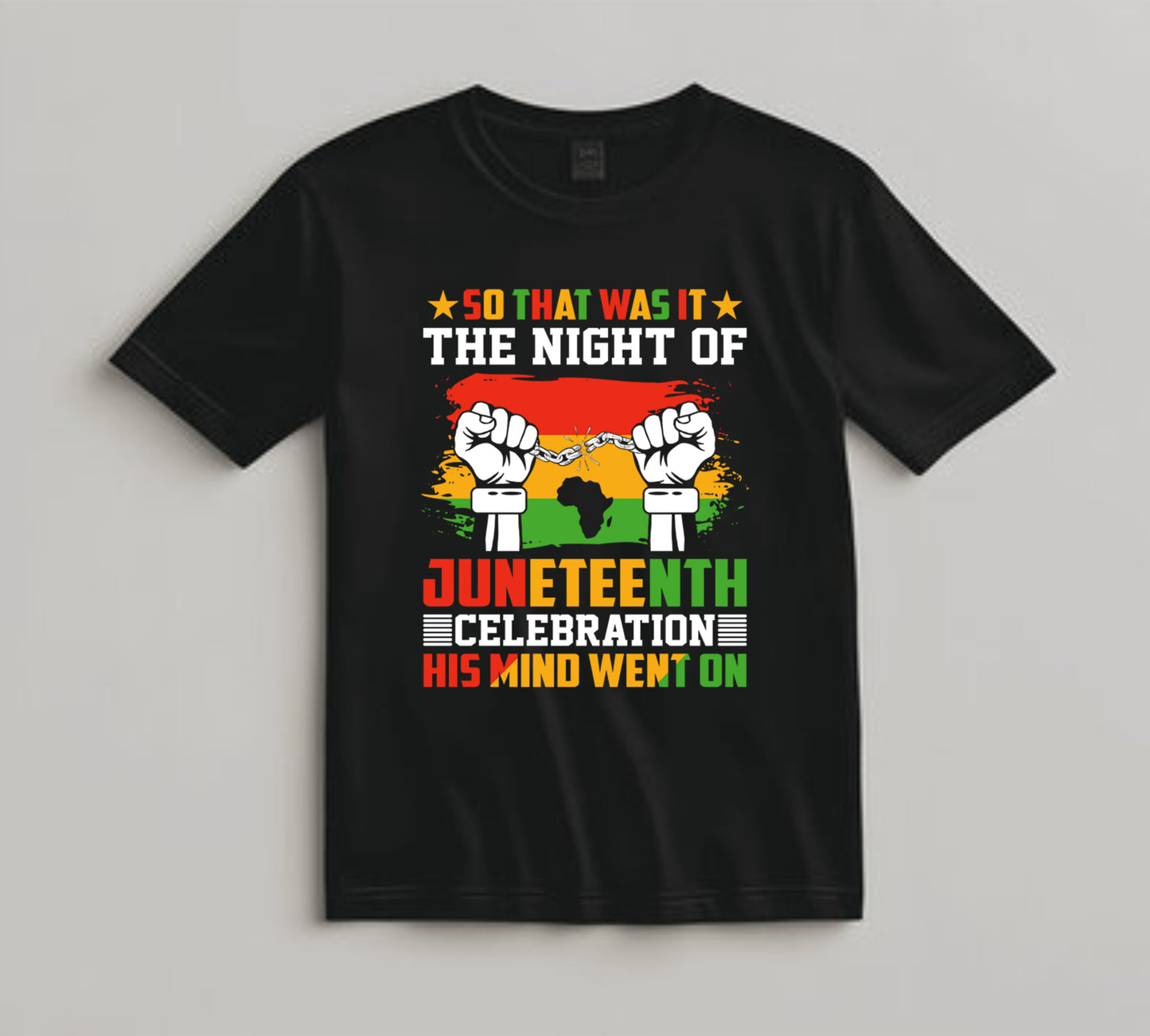 Juneteenth DTF Transfer Iron On Heat Transfer - Ready to Press, The Night Of Broken Chains DTF Transfer 8304