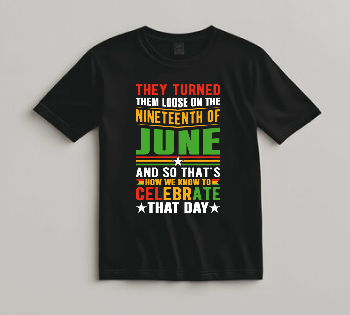 Juneteenth DTF Transfer Iron On Heat Transfer - Ready to Press, They Turned Them Loose Juneteenth DTF Transfer 8305
