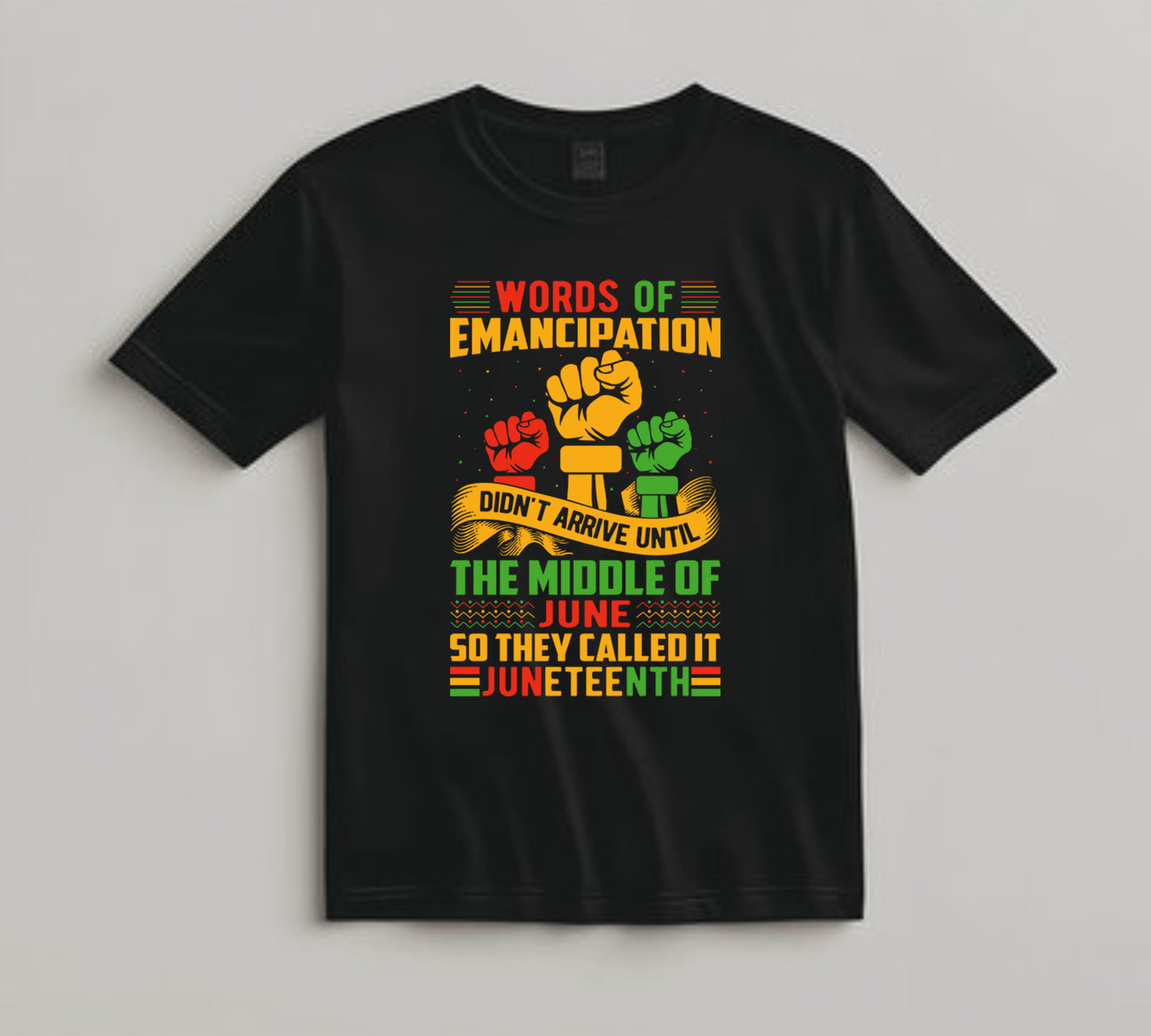 Juneteenth DTF Transfer Iron On Heat Transfer - Ready to Press, Words of Emancipation DTF Transfer 8306