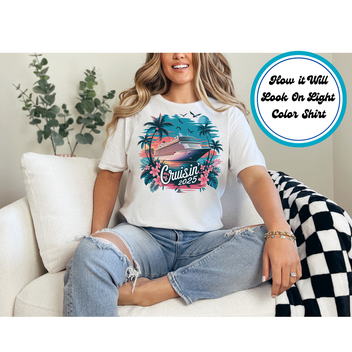 Cruise DTF Transfer Iron On Heat Transfer - Ready to Press, Cruisin’ 2025 DTF Transfer 8315