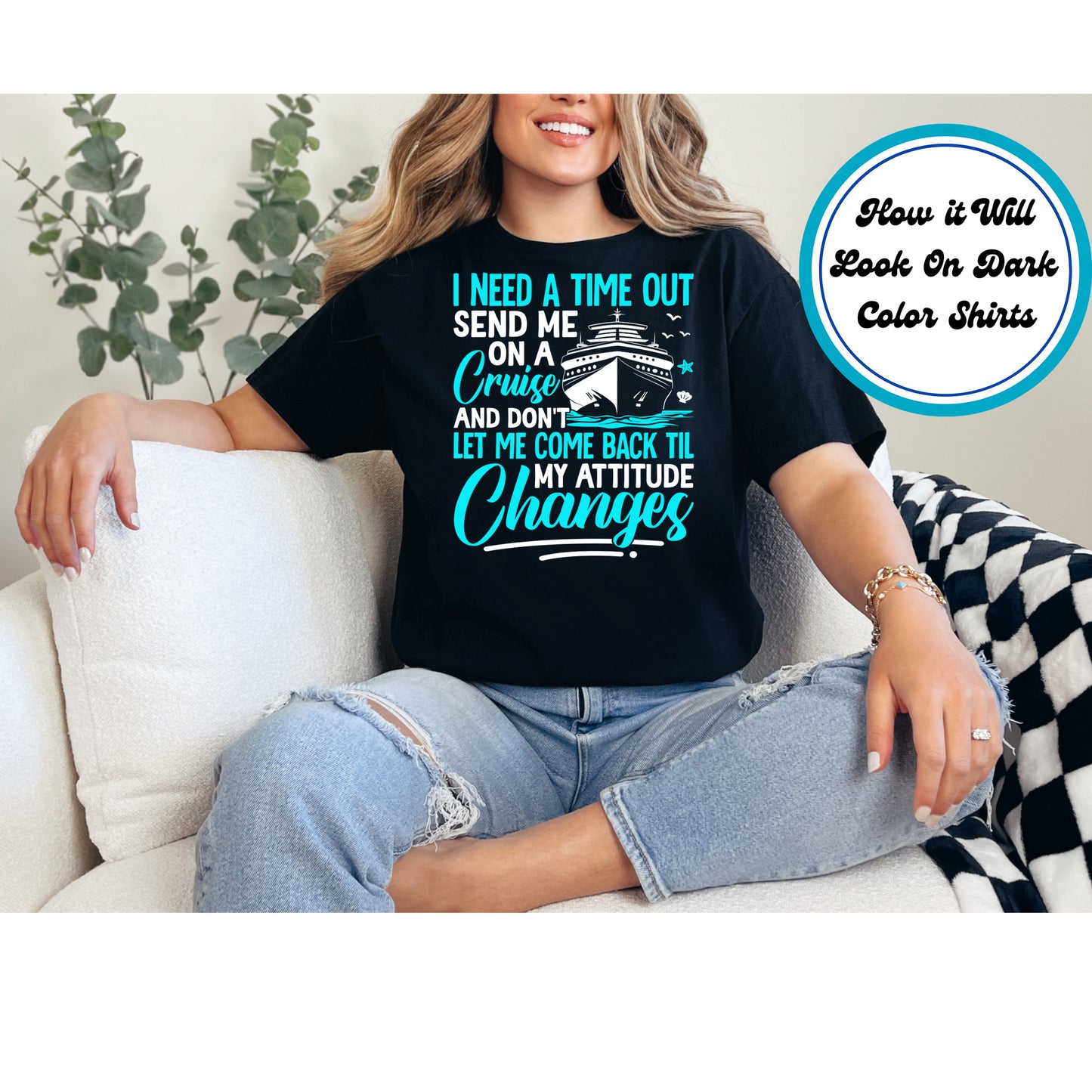 Cruise DTF Transfer Iron On Heat Transfer - Ready to Press, Send Me on a Cruise DTF Transfer 8353