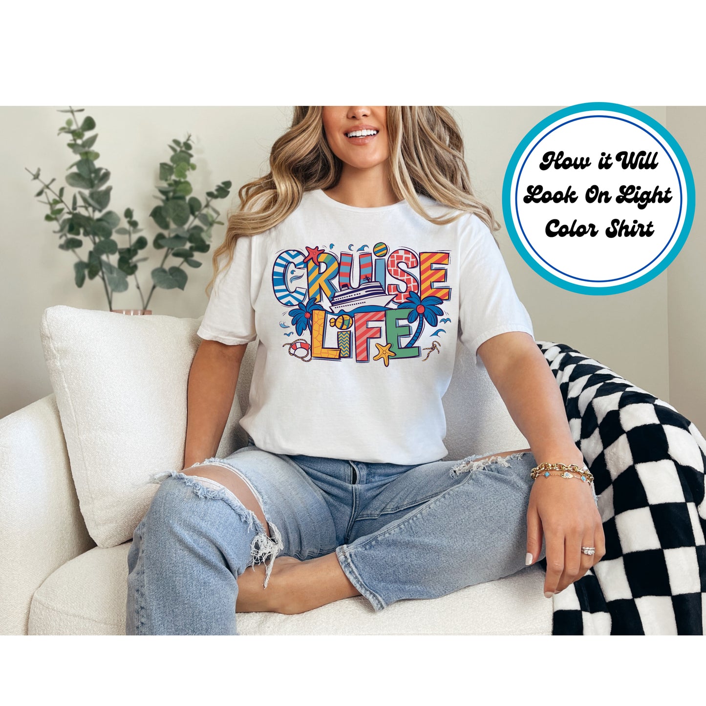 Cruise DTF Transfer Iron On Heat Transfer - Ready to Press, Cruise Life DTF Transfer 8427