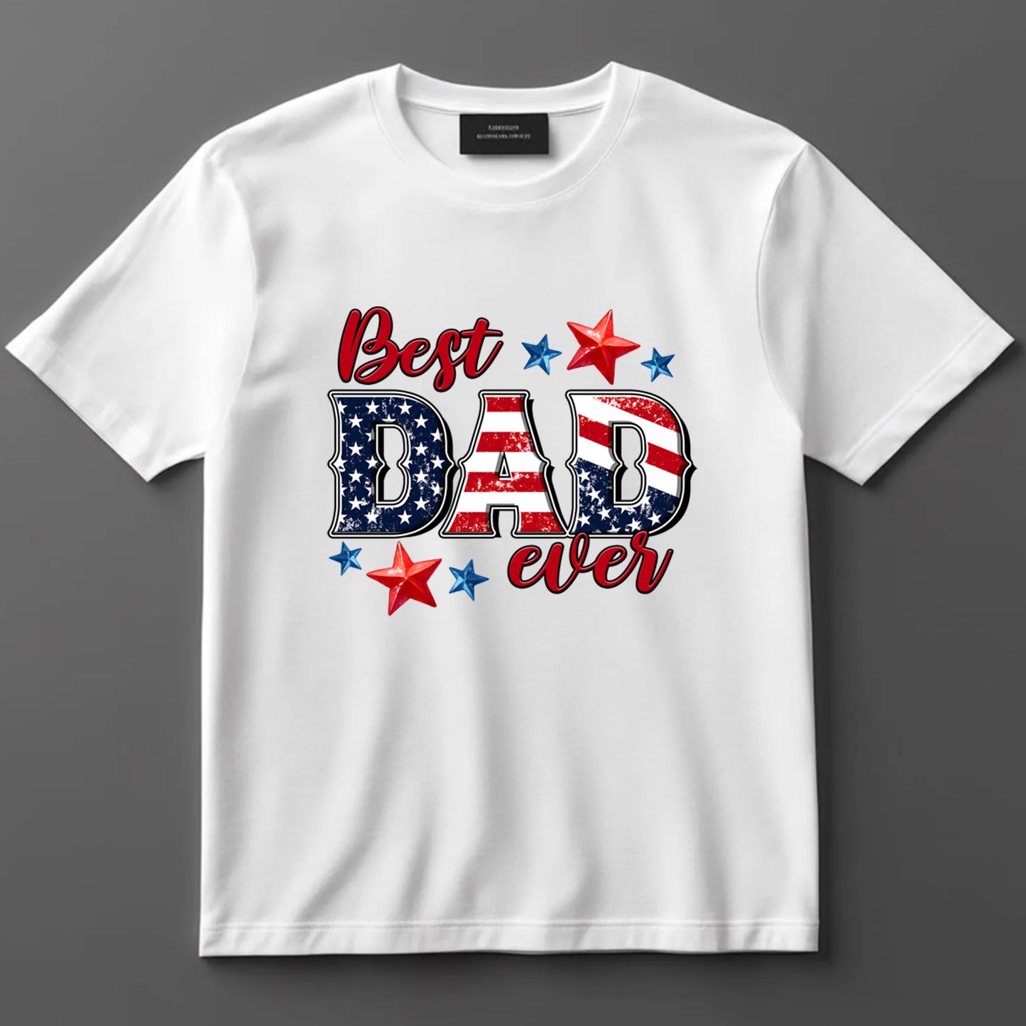 Dad DTF Transfer Iron On Heat Transfer - Ready to Press, Best Dad Ever DTF Transfer 9013
