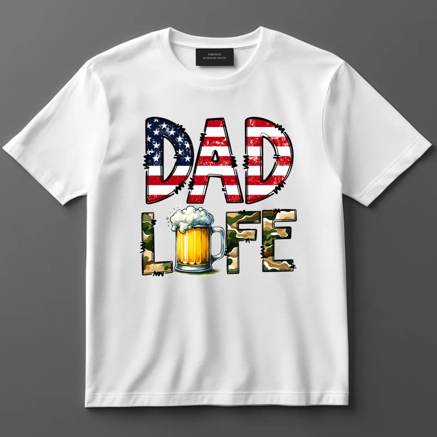 Dad DTF Transfer Iron On Heat Transfer - Ready to Press, Dad Life Beer DTF Transfer 9024