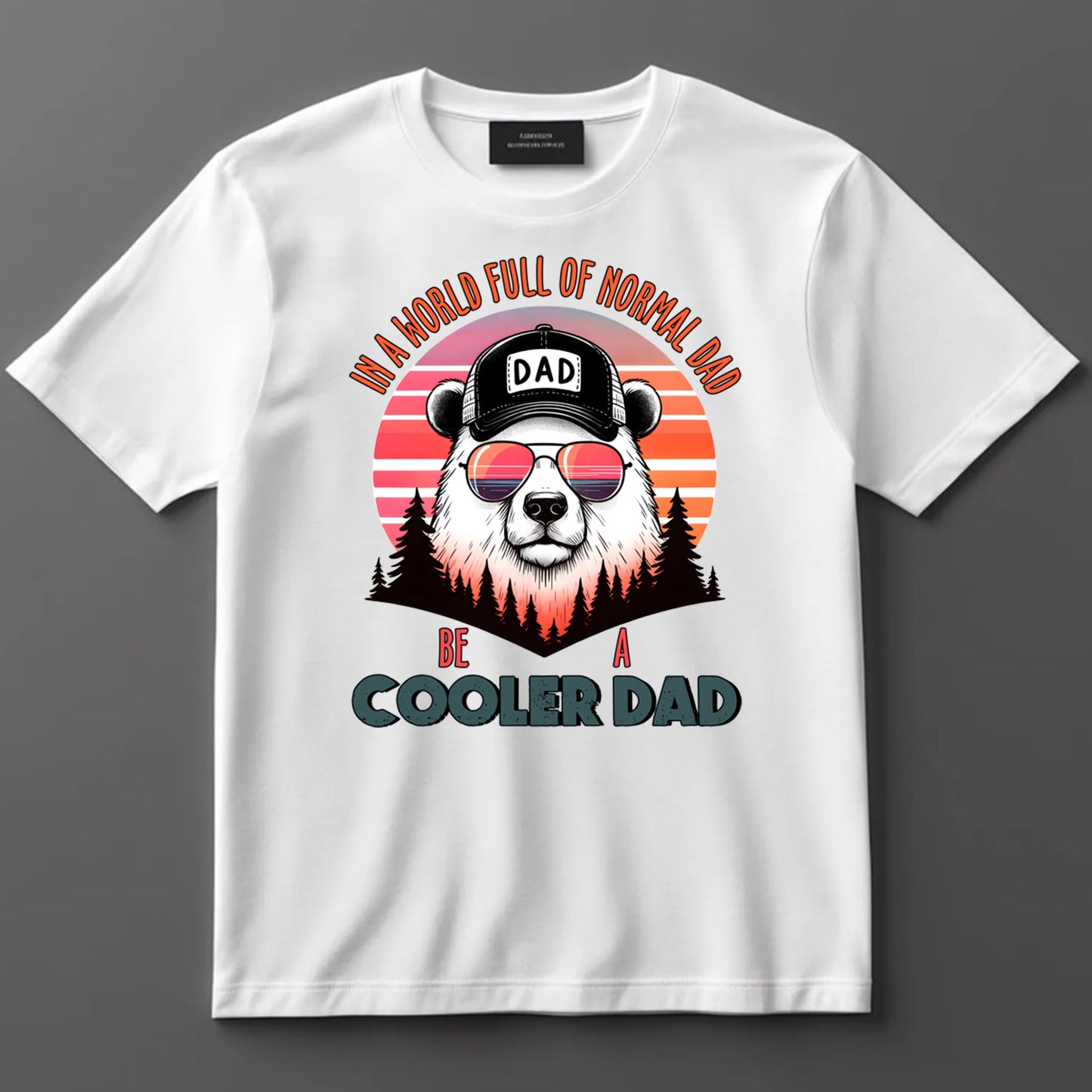 Dad DTF Transfer Iron On Heat Transfer - Ready to Press, Retro Cooler Dad DTF Transfer 9033