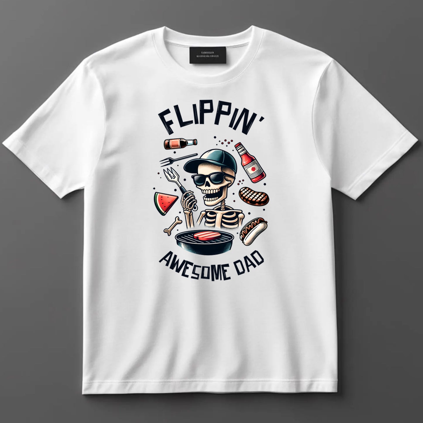 Dad DTF Transfer Iron On Heat Transfer - Ready to Press, Flippin’ Awesome Dad DTF Transfer 9038