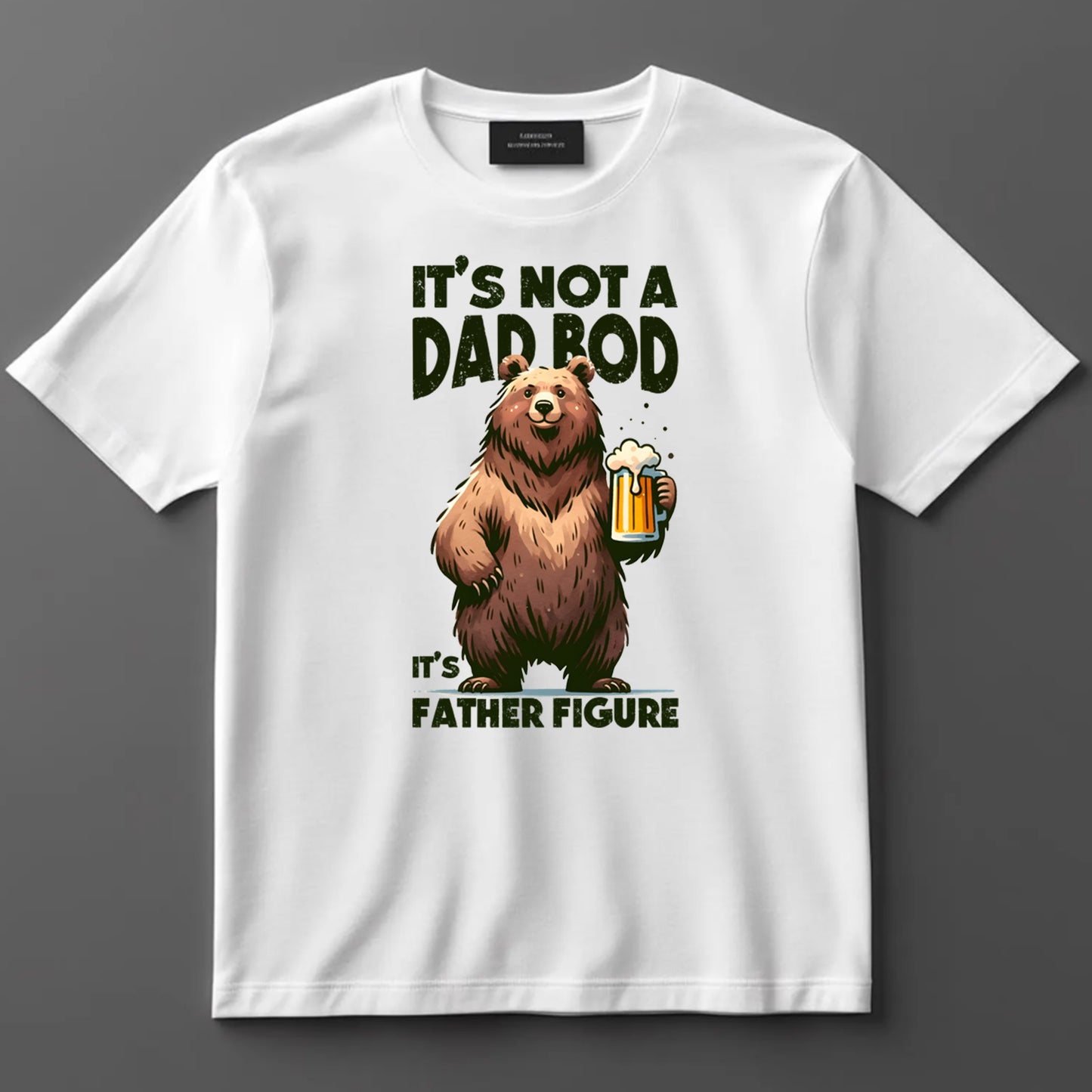 Dad DTF Transfer Iron On Heat Transfer - Ready to Press, Dad Bod Bear DTF Transfer 9048
