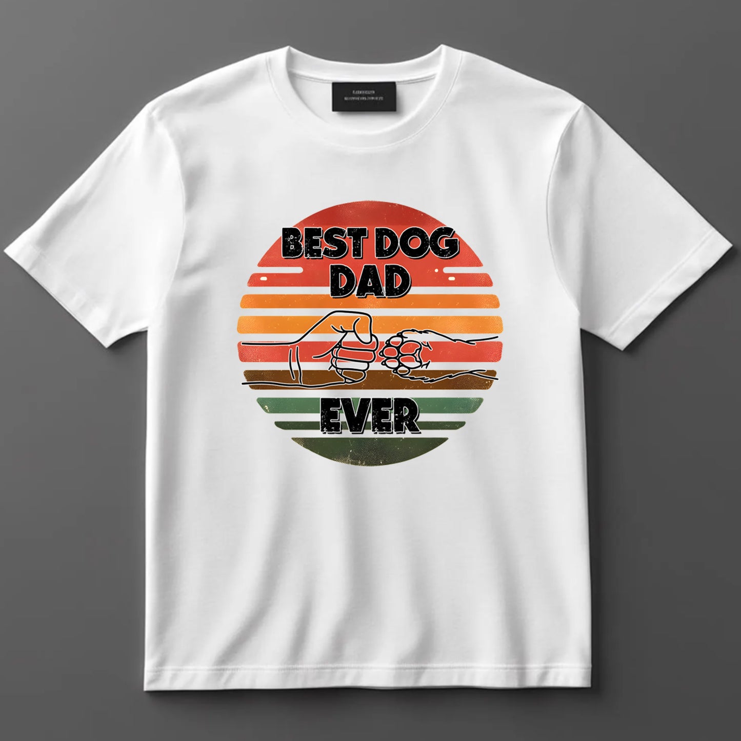 Dad DTF Transfer Iron On Heat Transfer - Ready to Press, Best Dog Dad Ever DTF Transfer 9075