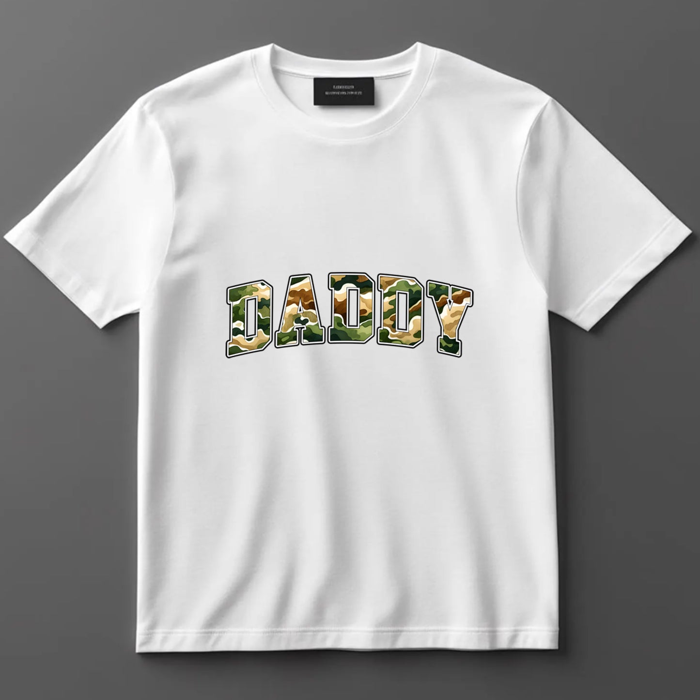 Dad DTF Transfer Iron On Heat Transfer - Ready to Press,  Camo-Themed Daddy DTF Transfer 9090