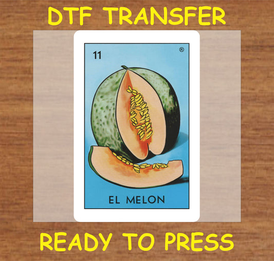 "El Melón DTF Transfer featuring a fresh melon design."