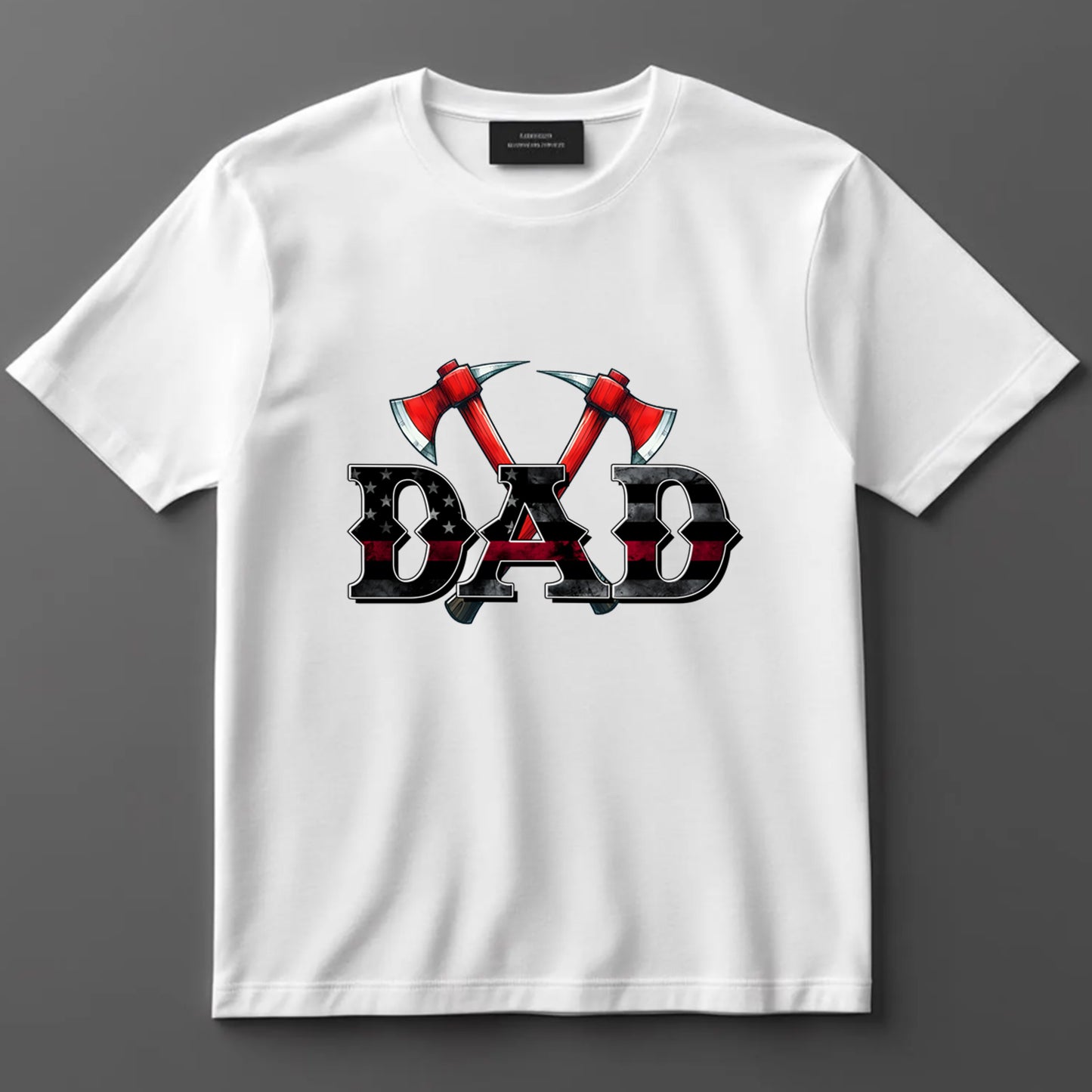 Firefighter DTF Transfer Iron On Heat Transfer - Ready to Press, Firefighter Dad DTF Transfer 9138