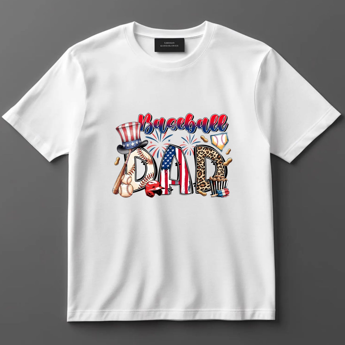 Dad DTF Transfer Iron On Heat Transfer - Ready to Press, Baseball Dad DTF Transfer 9148