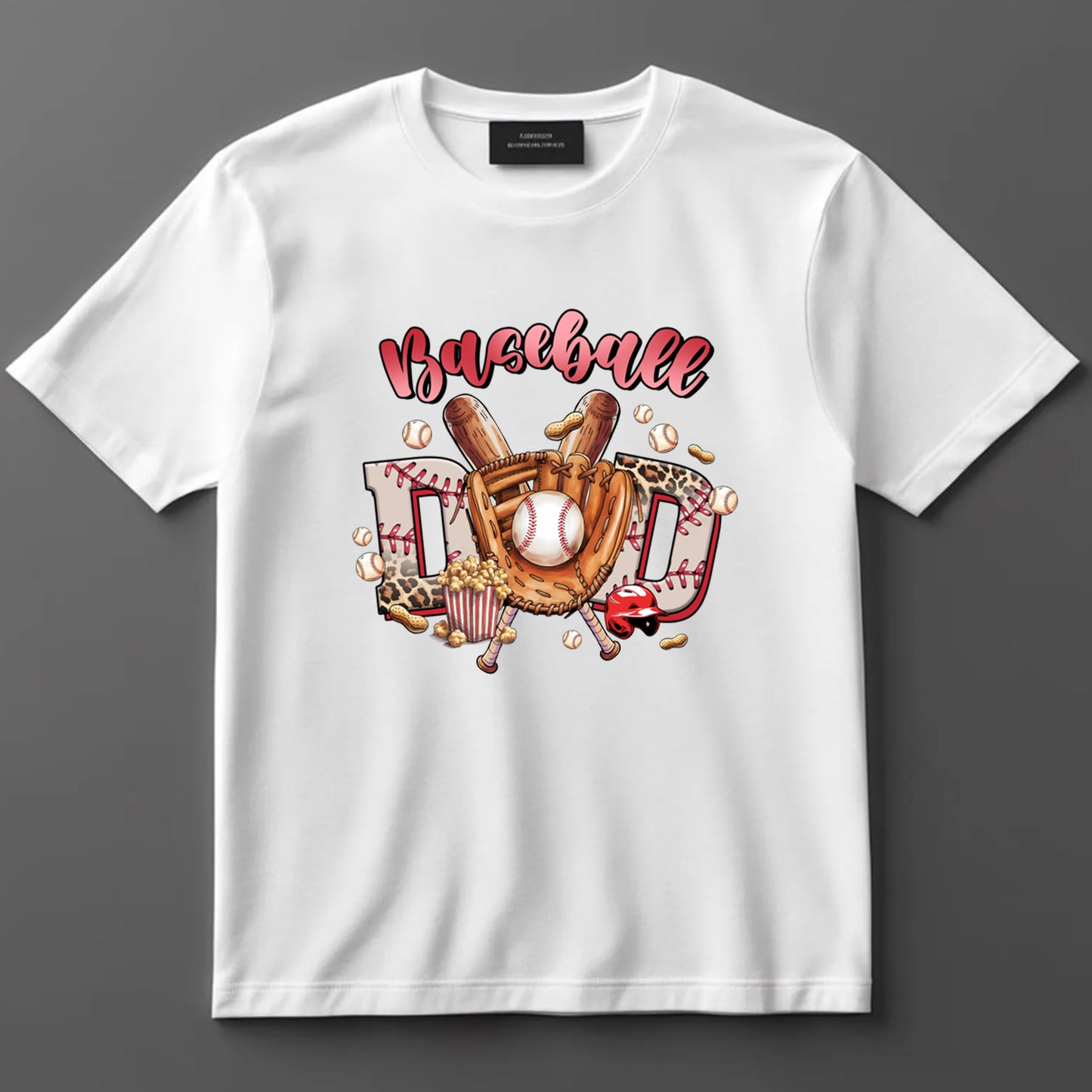 Dad DTF Transfer Iron On Heat Transfer - Ready to Press, Baseball Dad DTF Transfer 9149