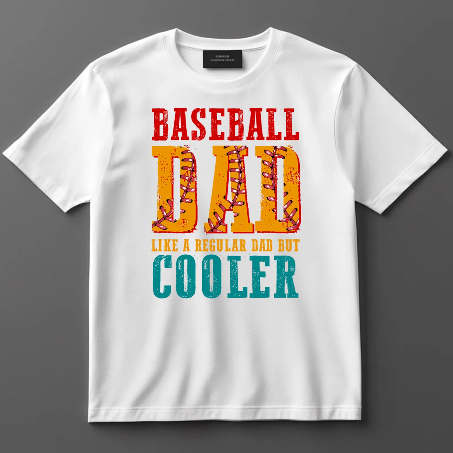 Dad DTF Transfer Iron On Heat Transfer - Ready to Press, Cooler Baseball Dad DTF Transfer 9152