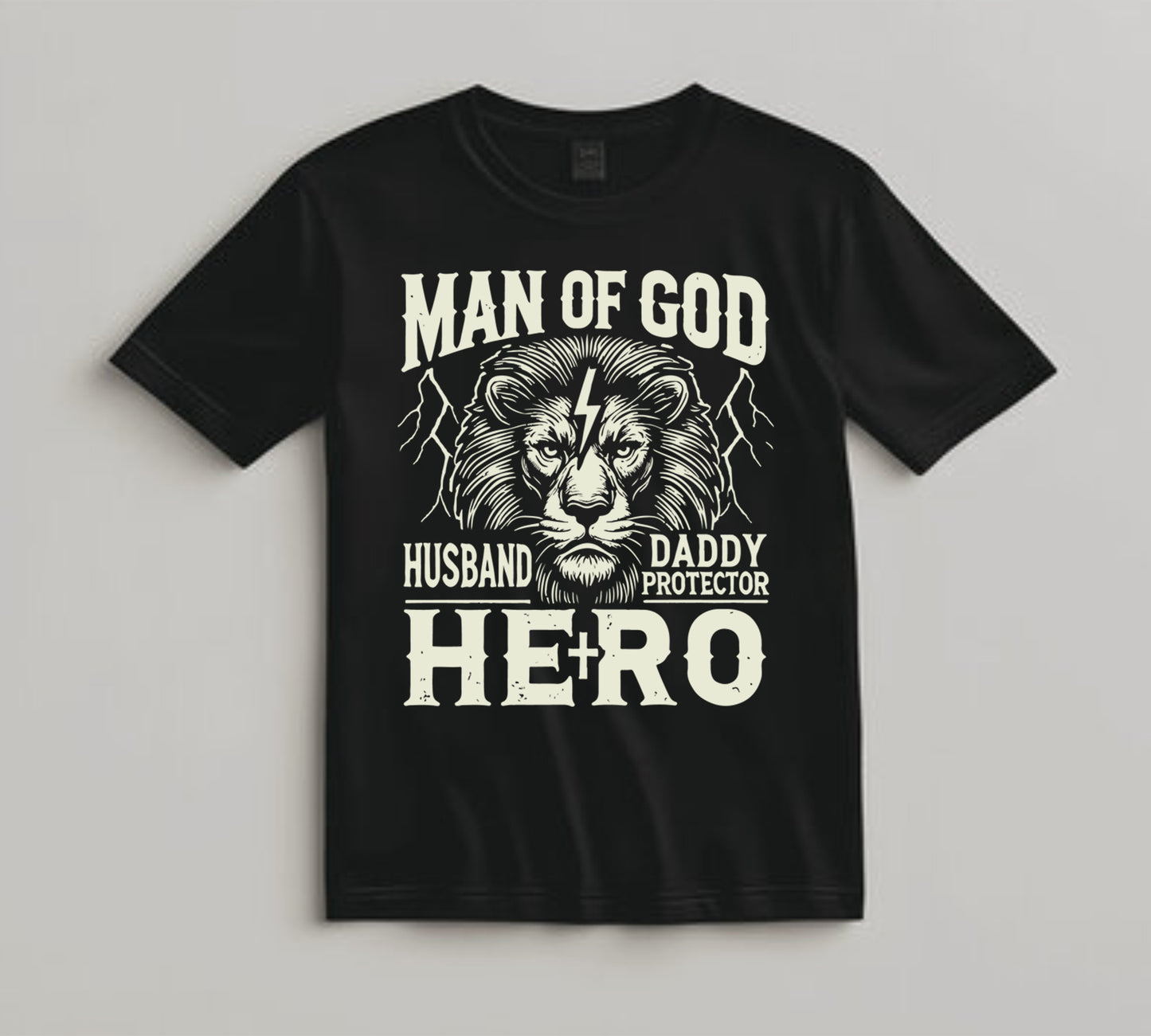 Dad DTF Transfer Iron On Heat Transfer - Ready to Press, Man of God Hero DTF Transfer 9164