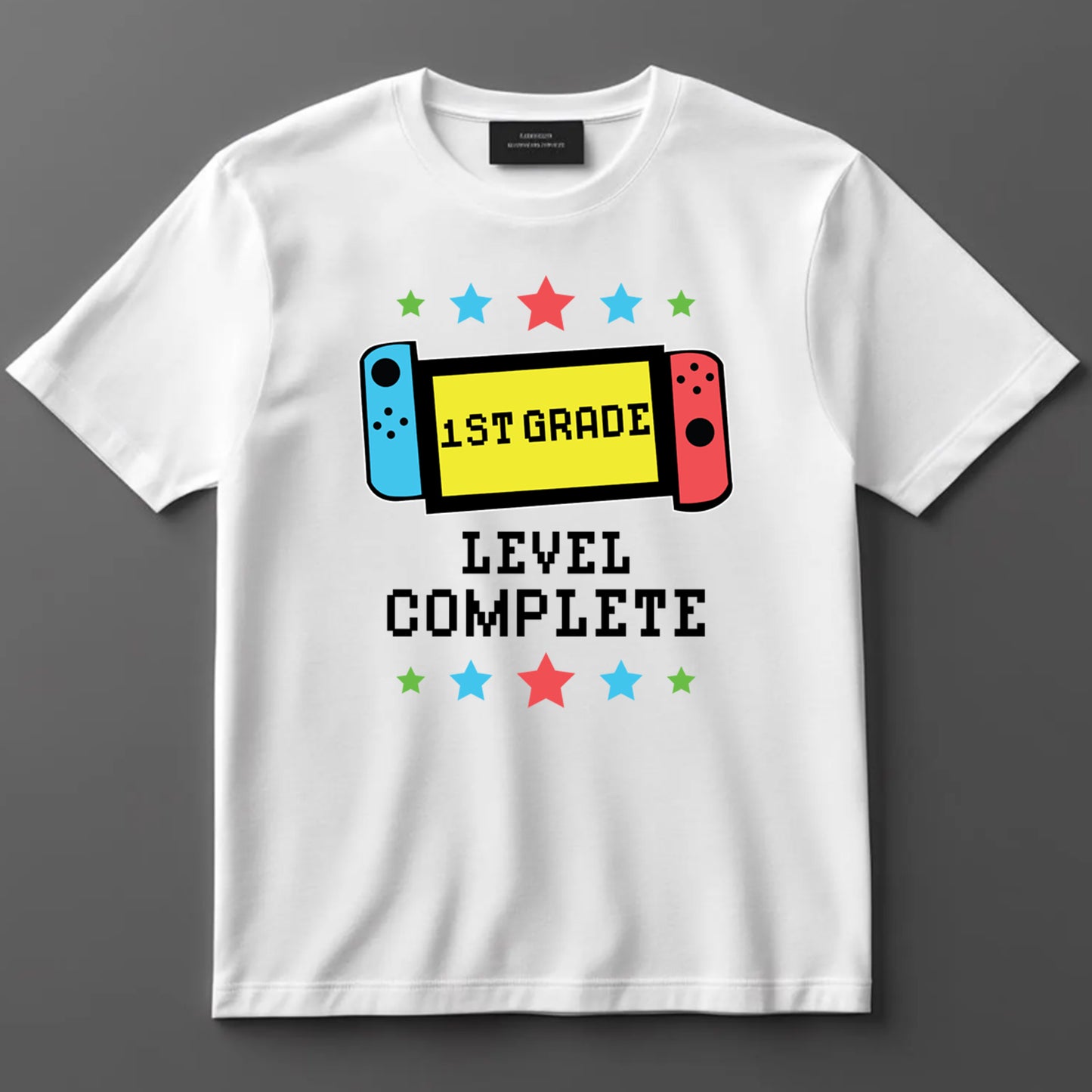 School Themed DTF Transfer Iron On Heat Transfer - Ready to Press, 1st Grade Level Complete DTF Transfer 9189
