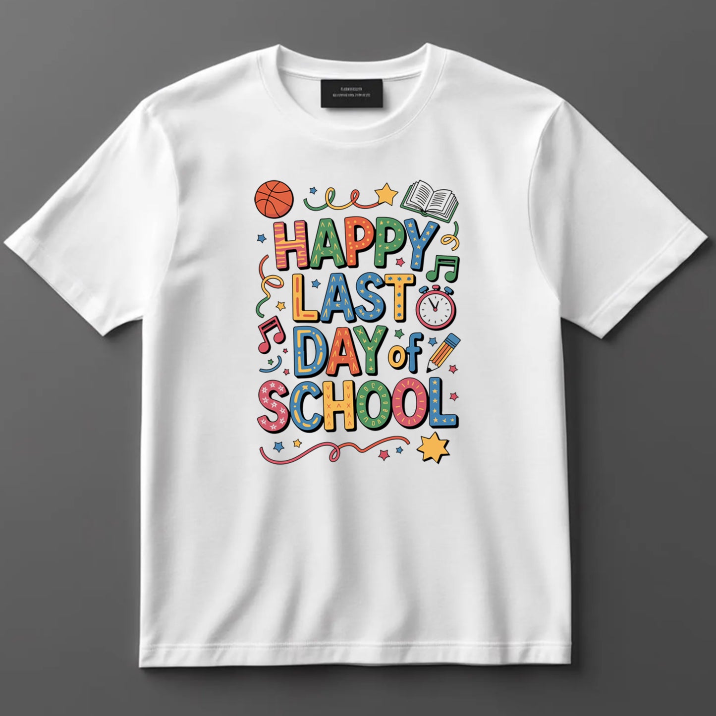 School Themed DTF Transfer Iron On Heat Transfer - Ready to Press, Happy Last Day of School DTF Transfer 9230