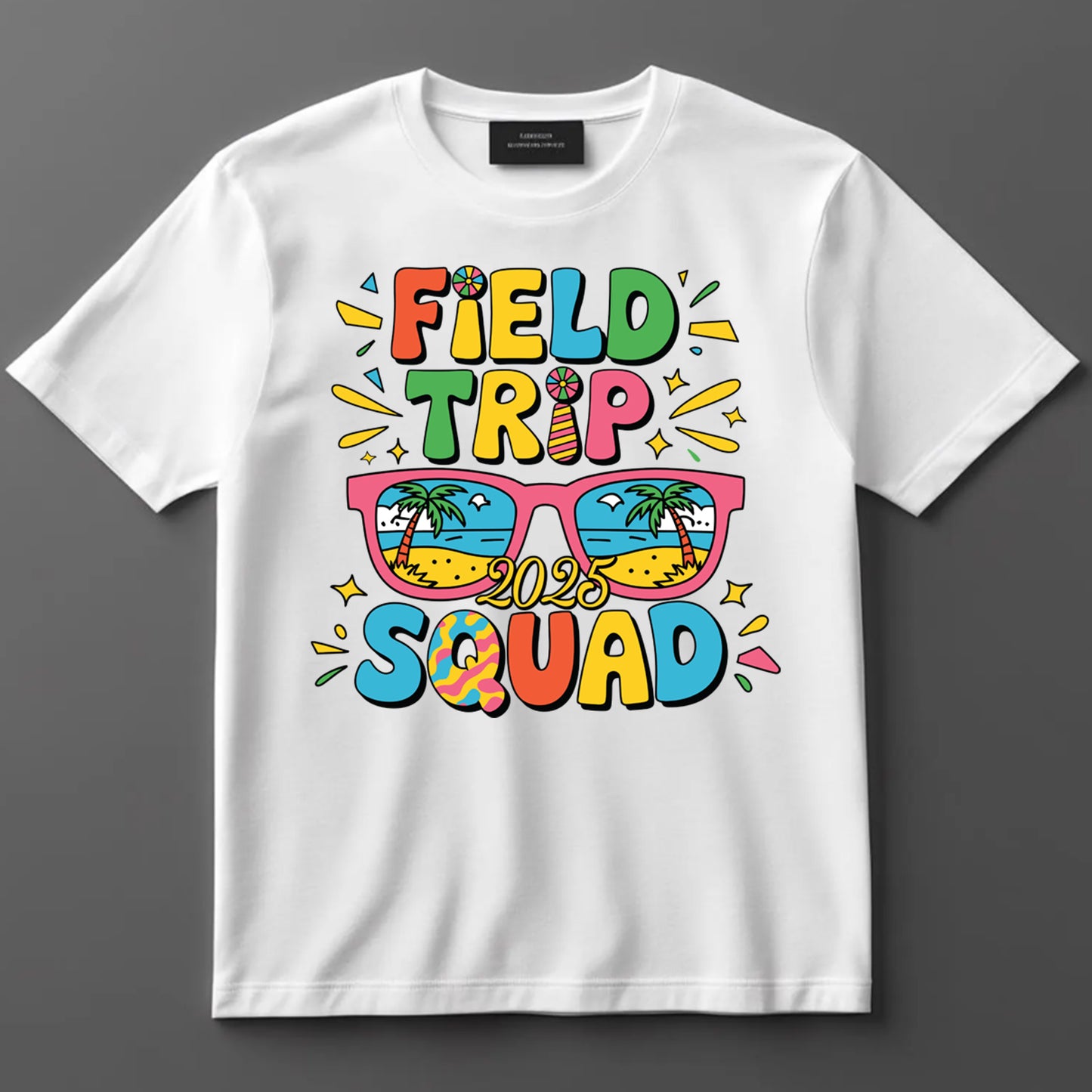 School Themed DTF Transfer Iron On Heat Transfer - Ready to Press, Field Trip Squad DTF Transfer 9264