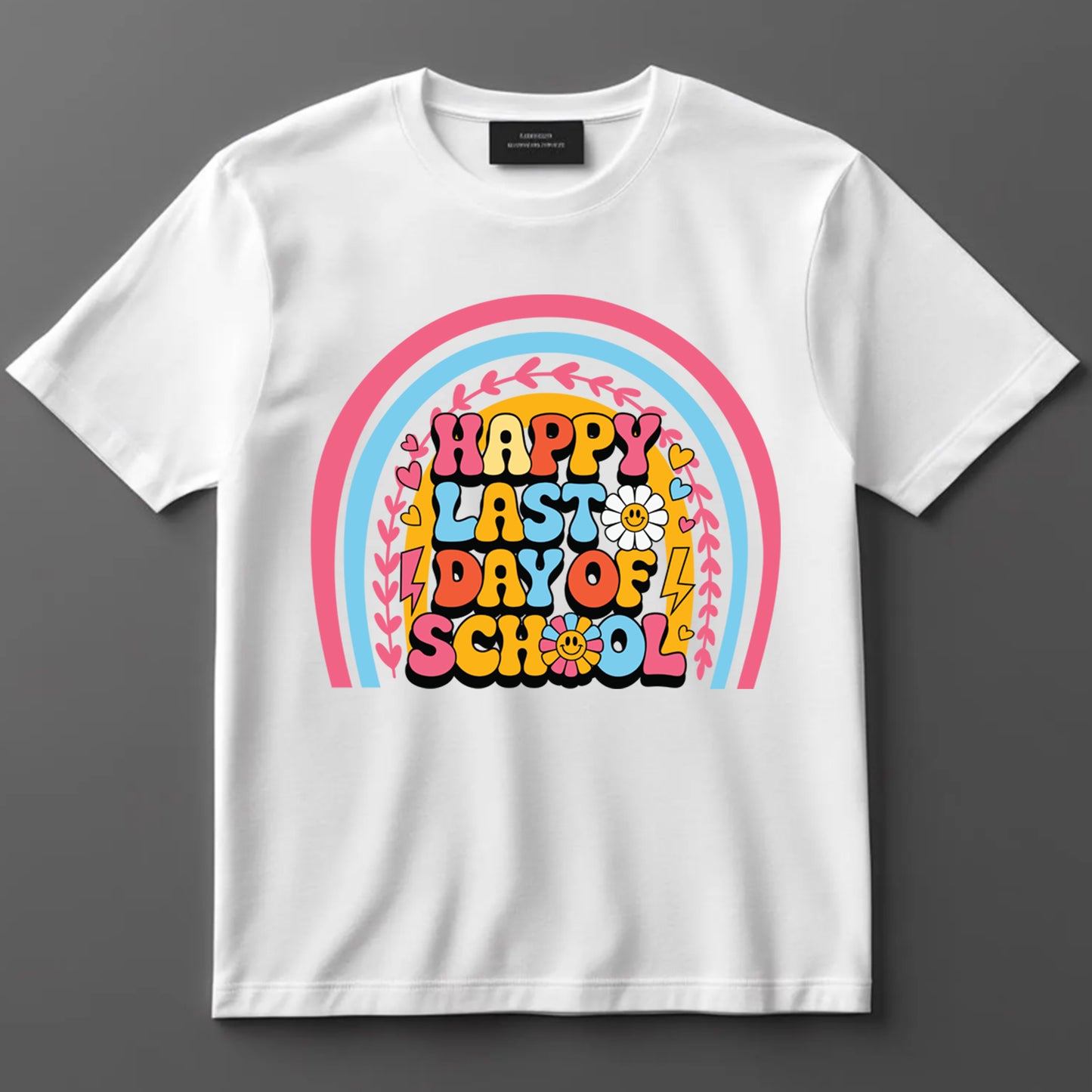 School Themed DTF Transfer Iron On Heat Transfer - Ready to Press, Happy Last Day of School DTF Transfer 9265