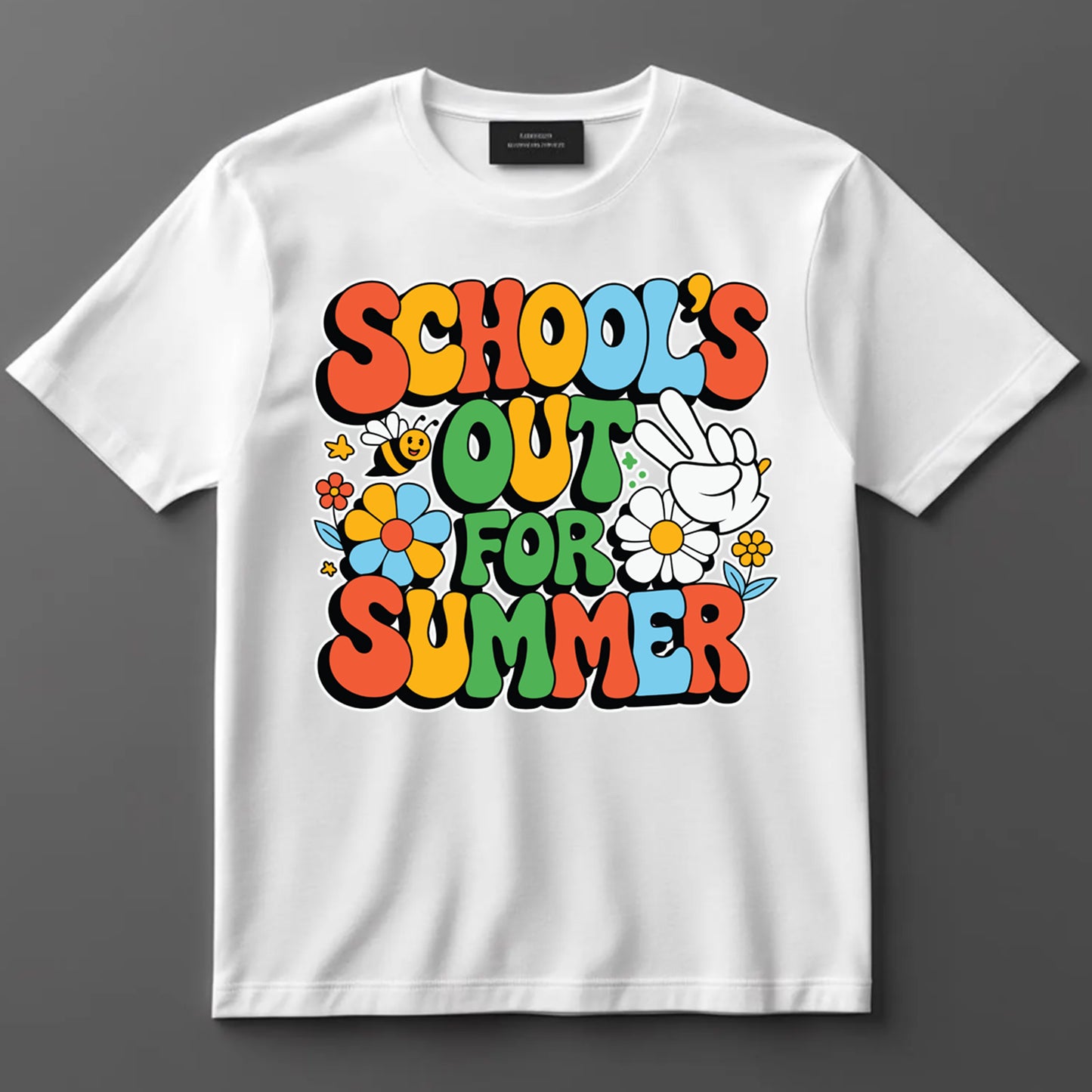 School Themed DTF Transfer Iron On Heat Transfer - Ready to Press, School's Out for Summer DTF Transfer 9266