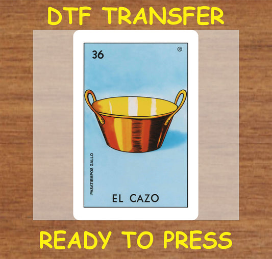 "El Cazo DTF Transfer featuring a colorful bowl design"