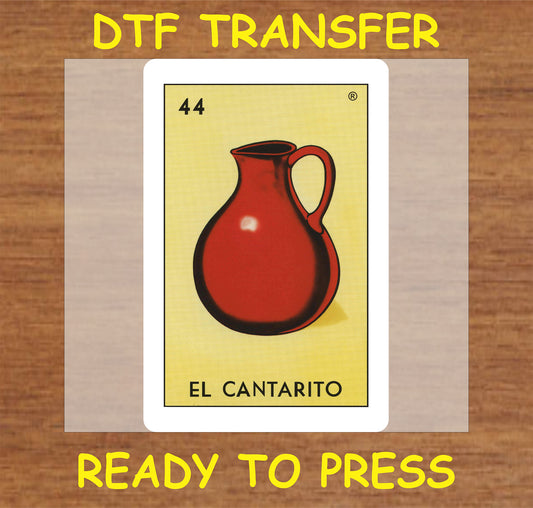 "El Cantarito DTF Transfer featuring a pitcher design"