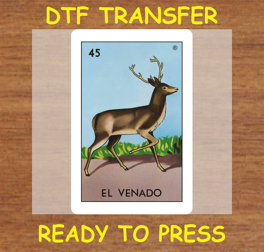 "El Venado DTF Transfer featuring a deer design"