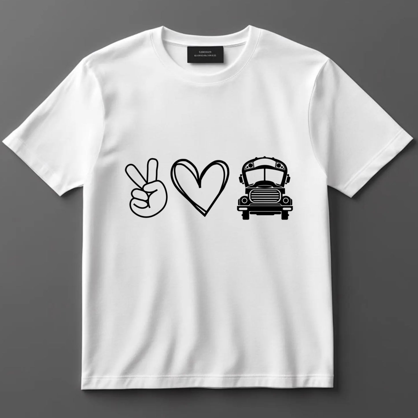 School Bus Driver DTF Transfer Iron On Heat Transfer - Ready to Press, Peace Love Bus DTF Transfer 9712
