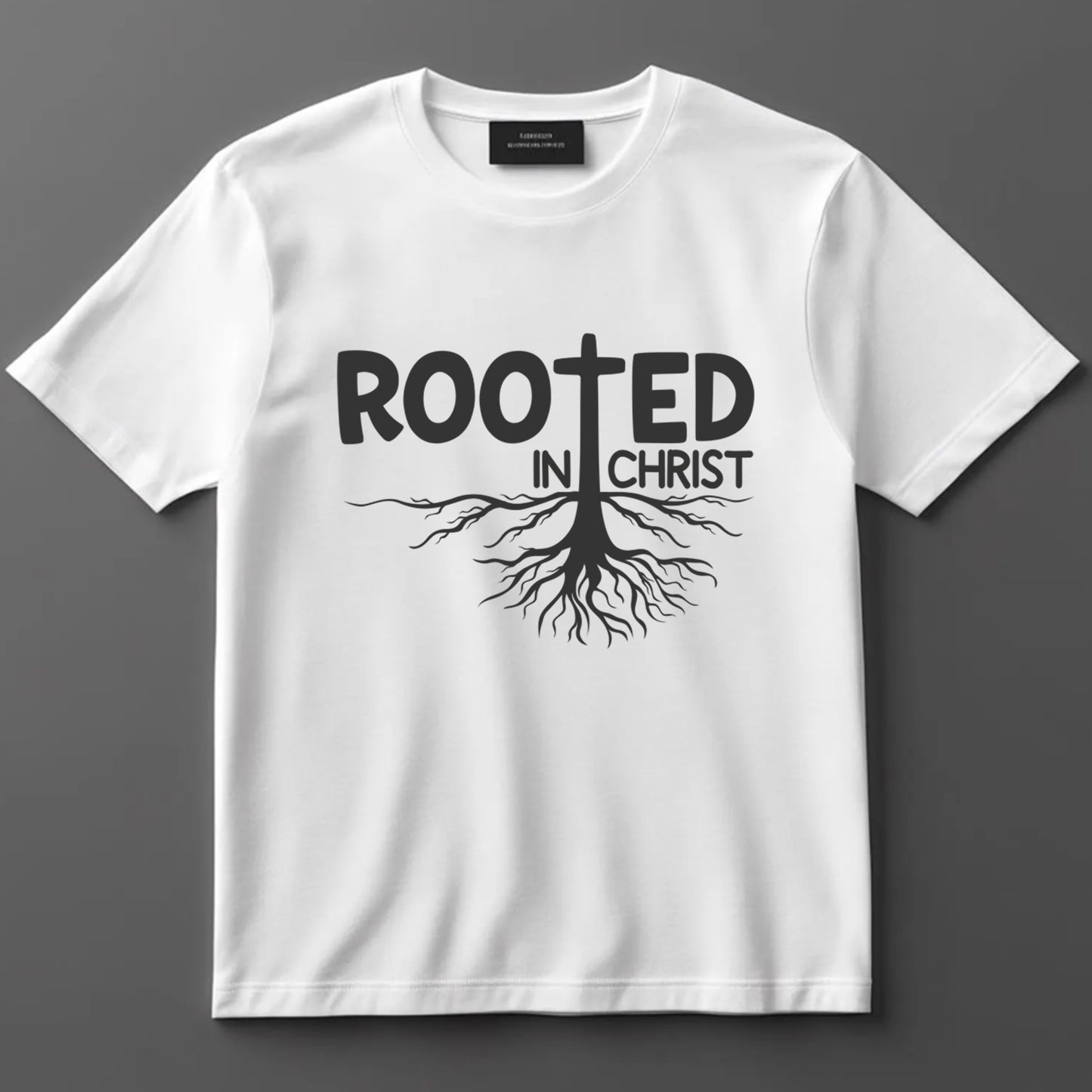 Religious DTF Transfer Iron On Heat Transfer - Ready to Press, Rooted in Christ DTF Transfer 9942
