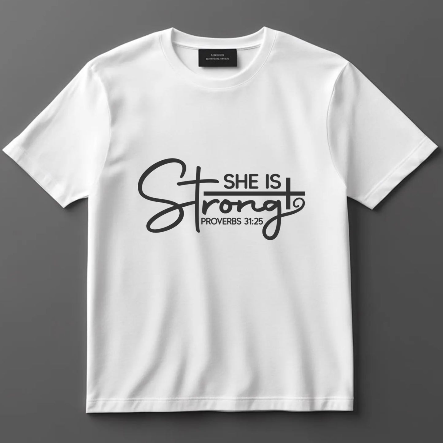 Religious DTF Transfer Iron On Heat Transfer - Ready to Press, She is Strong DTF Transfer 9950