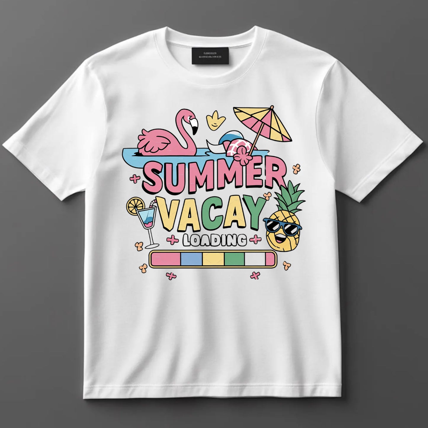Summer DTF Transfer Iron On Heat Transfer - Ready to Press, Summer Vacay Loading DTF Transfer 9956