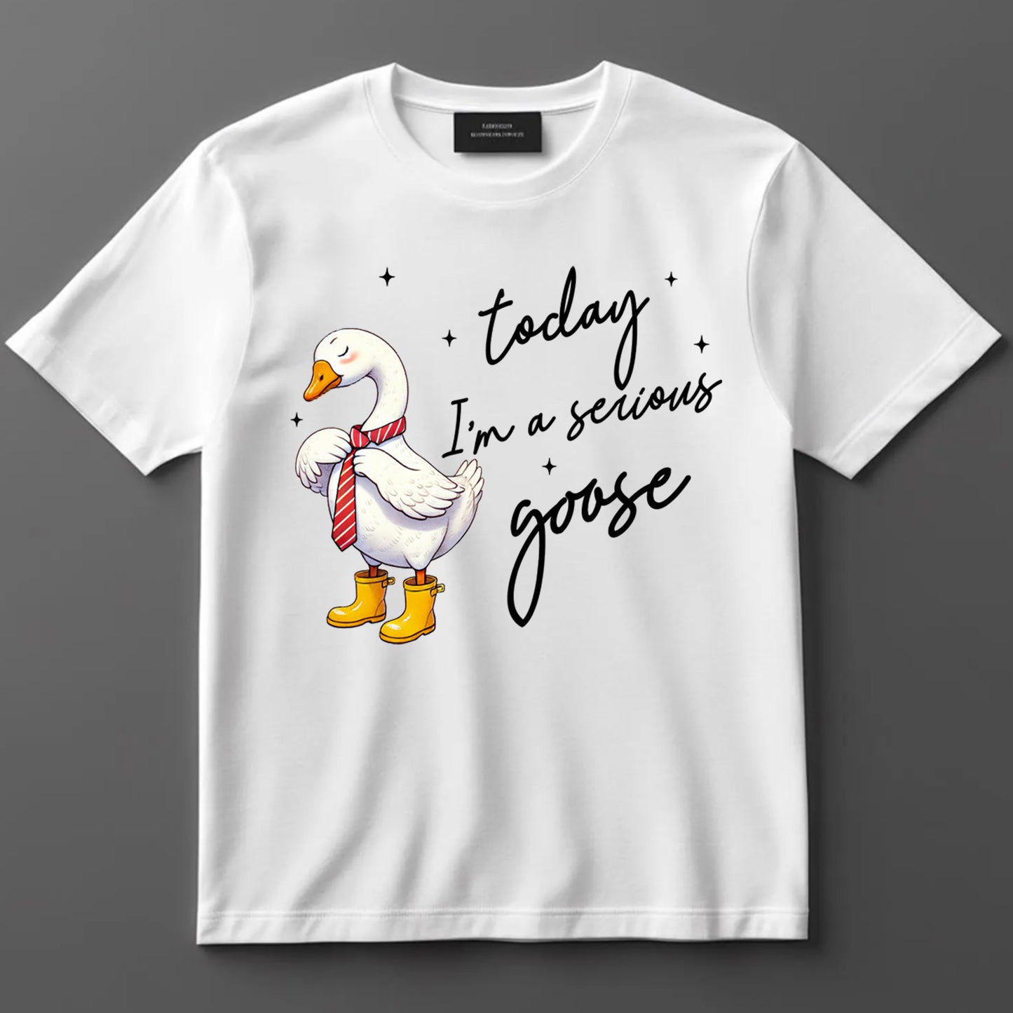 Funny DTF Transfer Iron On Heat Transfer - Ready to Press, Today I’m a Serious Goose DTF Transfer 9962