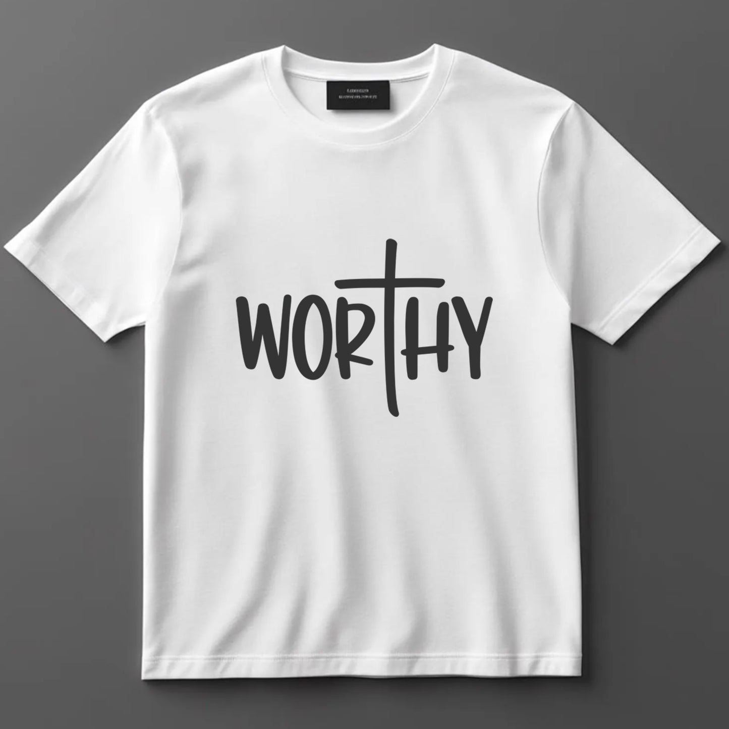 Religious DTF Transfer Iron On Heat Transfer - Ready to Press, Worthy Christian Cross DTF Transfer 9968