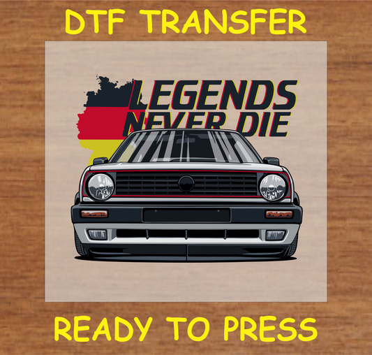 Legends Never Die Dtf Transfer - Ready To Press A1690