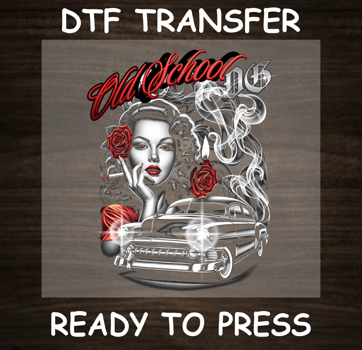 Old School Vintage Car DTF Transfer A1983