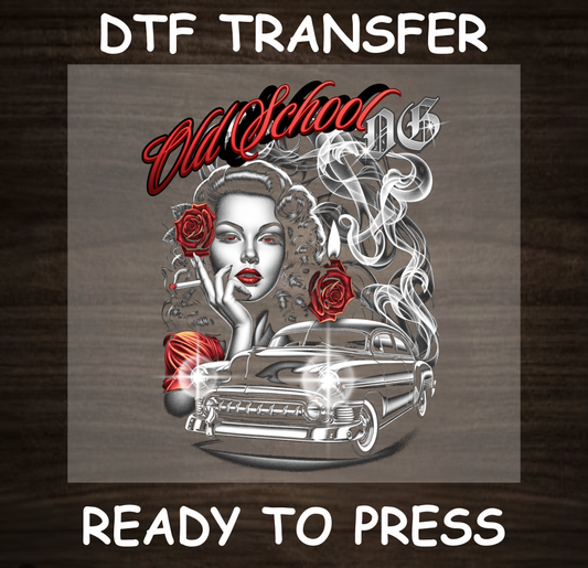 Old School Vintage Car DTF Transfer A1983