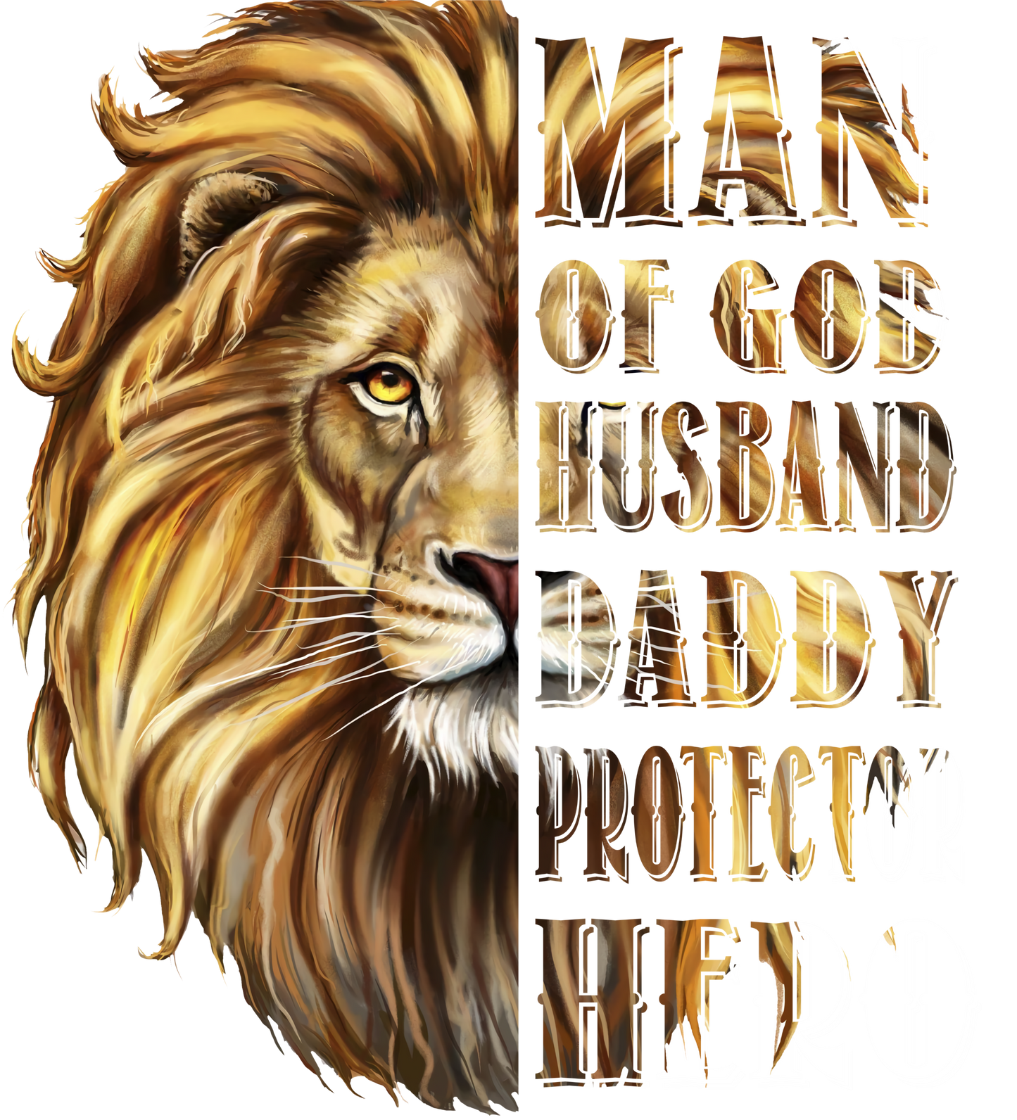 Man of God Dad Husband DTF Heat Transfer - Dad Fathers day DTF Heat Transfer D003