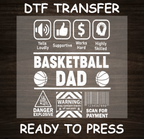 Basketball Dad DTF Transfer – Ready to Press A1934